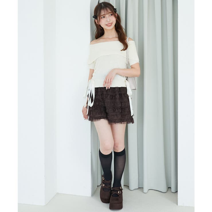 レースティアードショートパンツ | MAJESTIC LEGON  | 詳細画像4 