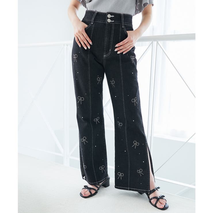 ブラック | バリエーションスリットデニム | MAJESTIC LEGON 