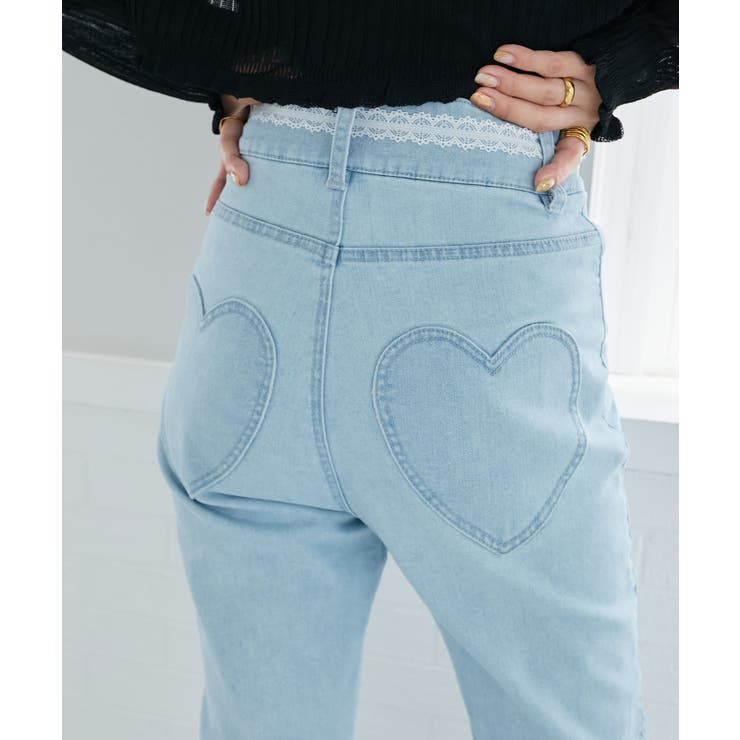 サックス | ヒップハートフレアパンツ | MAJESTIC LEGON 