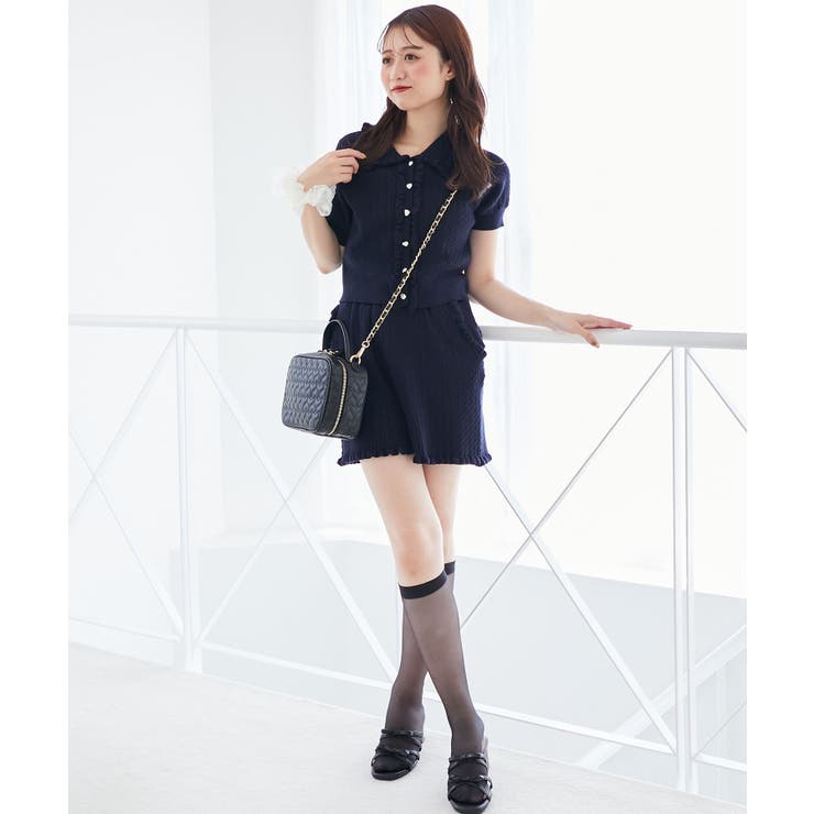 ネイビー | ミニケーブルショートパンツ | MAJESTIC LEGON 