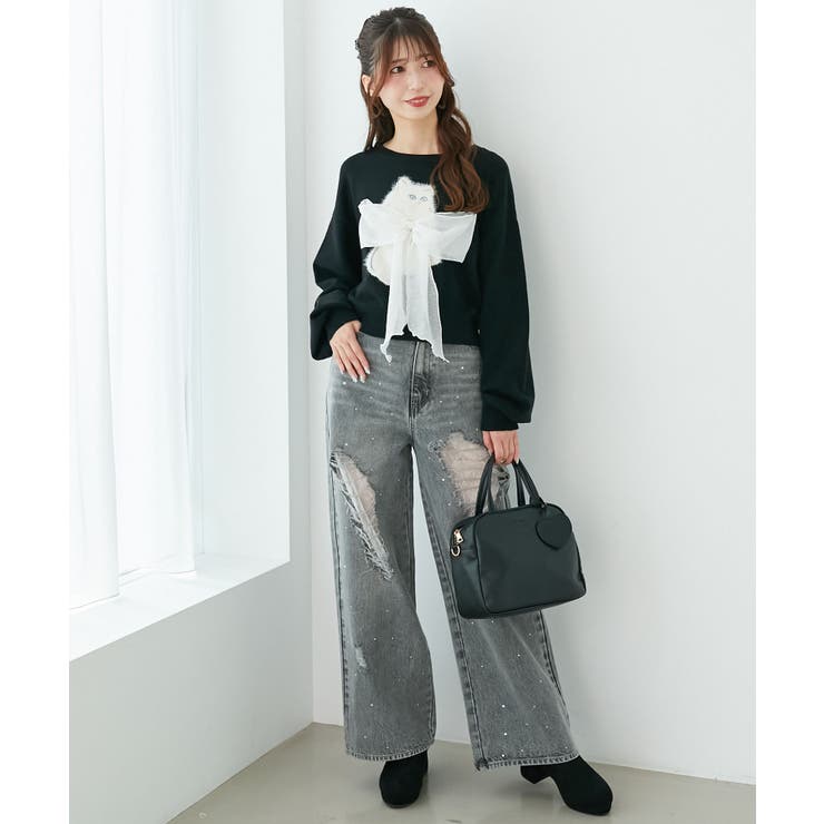 キラキラレースダメージデニム | MAJESTIC LEGON  | 詳細画像17 