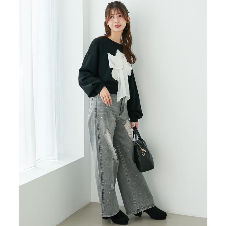 キラキラレースダメージデニム | MAJESTIC LEGON  | 詳細画像18 