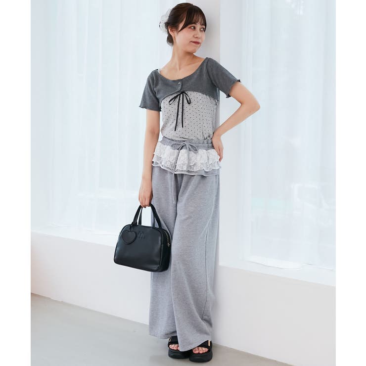 フリルレイヤードスウェットパンツ | MAJESTIC LEGON  | 詳細画像10 