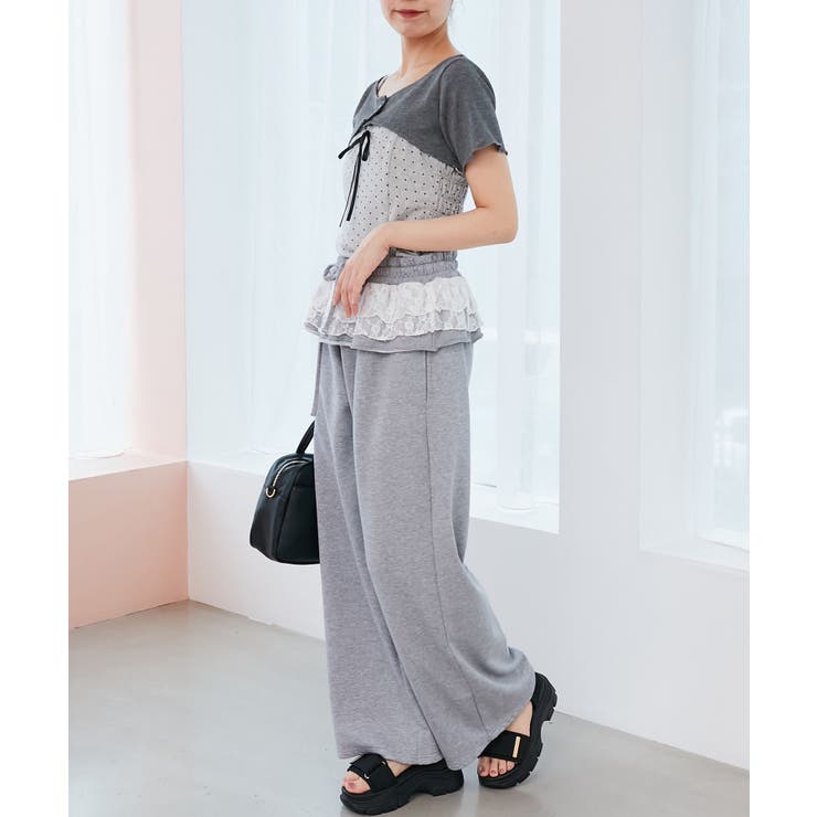 フリルレイヤードスウェットパンツ | MAJESTIC LEGON  | 詳細画像11 