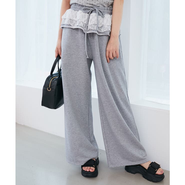 フリルレイヤードスウェットパンツ | MAJESTIC LEGON  | 詳細画像13 