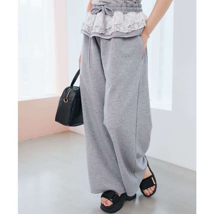 フリルレイヤードスウェットパンツ | MAJESTIC LEGON  | 詳細画像14 