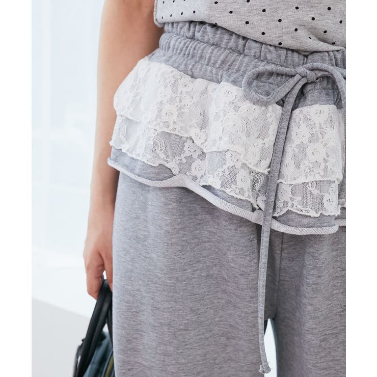 フリルレイヤードスウェットパンツ | MAJESTIC LEGON  | 詳細画像16 