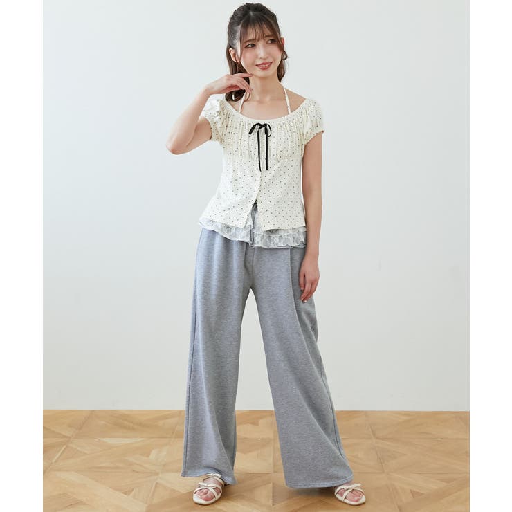 フリルレイヤードスウェットパンツ | MAJESTIC LEGON  | 詳細画像17 