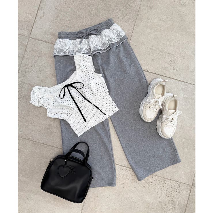 フリルレイヤードスウェットパンツ | MAJESTIC LEGON  | 詳細画像28 