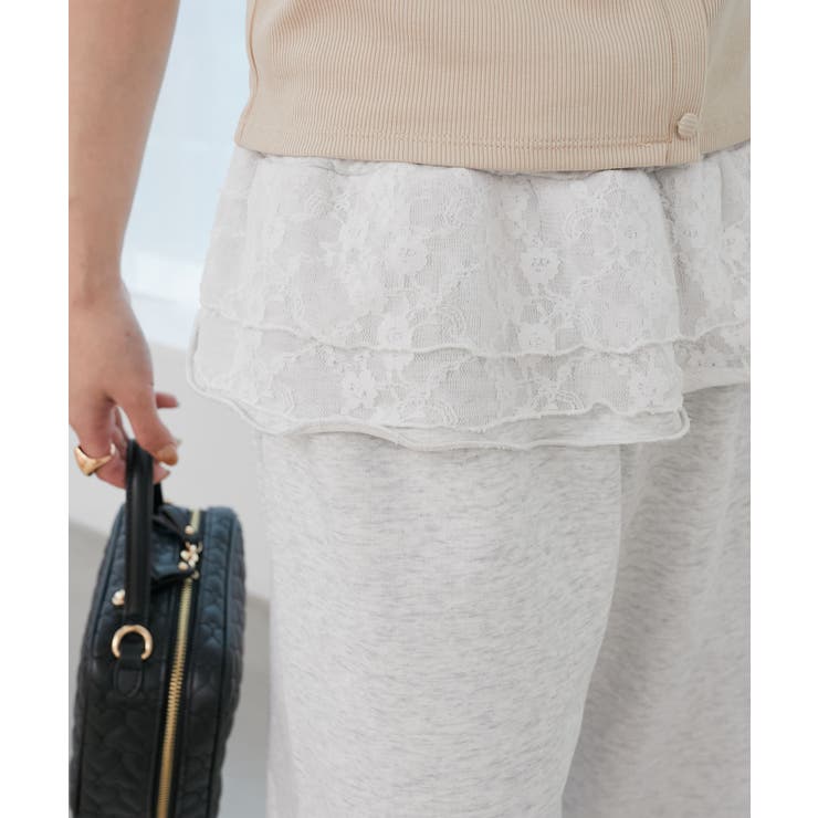 フリルレイヤードスウェットパンツ | MAJESTIC LEGON  | 詳細画像9 