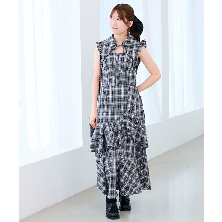 デコルテオープンノースリロングワンピ | MAJESTIC LEGON  | 詳細画像10 