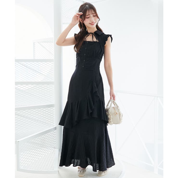 デコルテオープンノースリロングワンピ | MAJESTIC LEGON  | 詳細画像20 