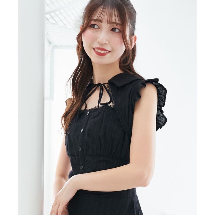 デコルテオープンノースリロングワンピ | MAJESTIC LEGON  | 詳細画像24 