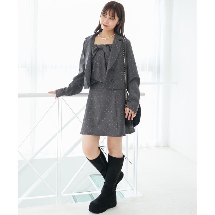 キラキラビッグリボンミニワンピ | MAJESTIC LEGON  | 詳細画像15 