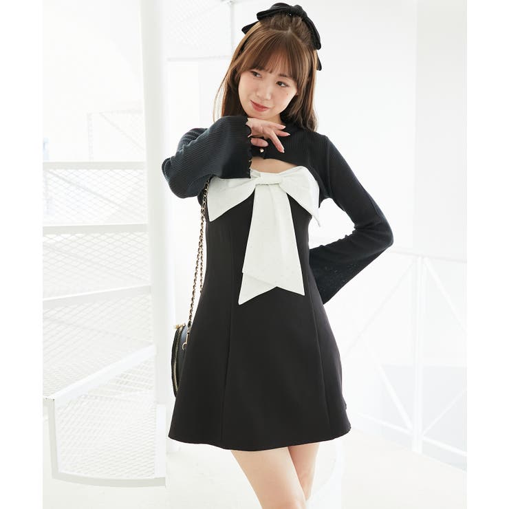 キラキラビッグリボンミニワンピ | MAJESTIC LEGON  | 詳細画像25 