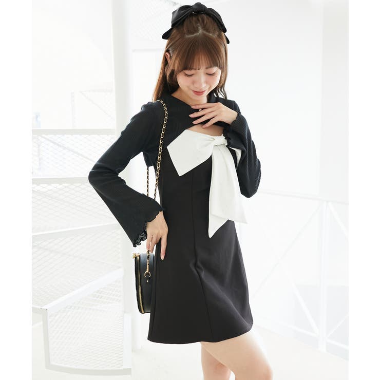 キラキラビッグリボンミニワンピ | MAJESTIC LEGON  | 詳細画像26 