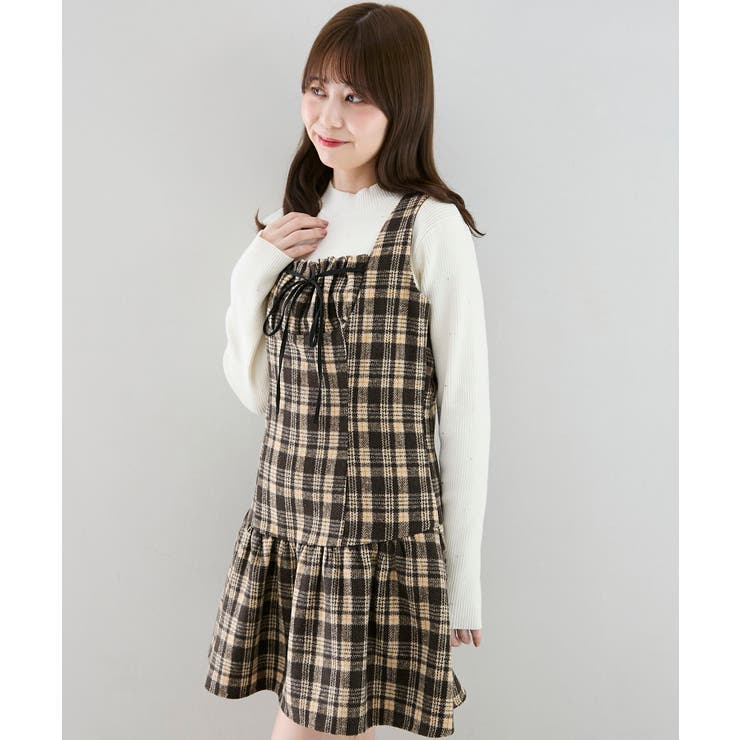 フロントリボンチェックミニジャンスカ | MAJESTIC LEGON  | 詳細画像13 