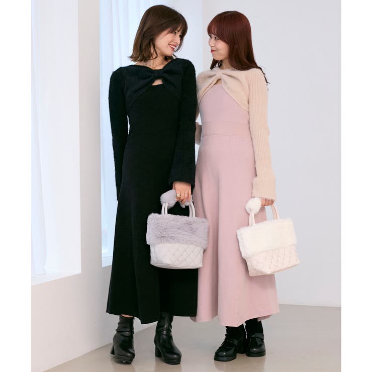 リボンボレロドッキングニットワンピ | MAJESTIC LEGON  | 詳細画像3 