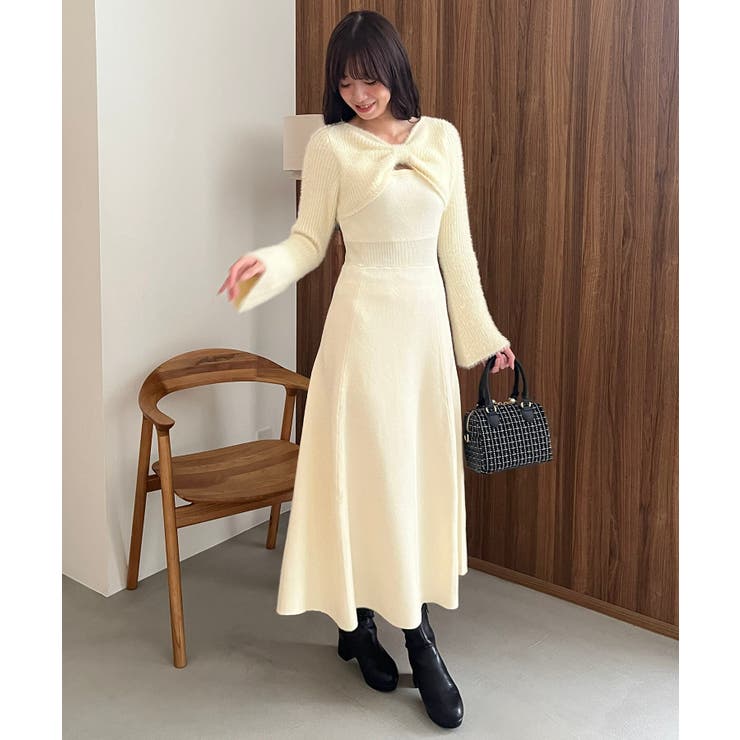 リボンボレロドッキングニットワンピ | MAJESTIC LEGON  | 詳細画像6 