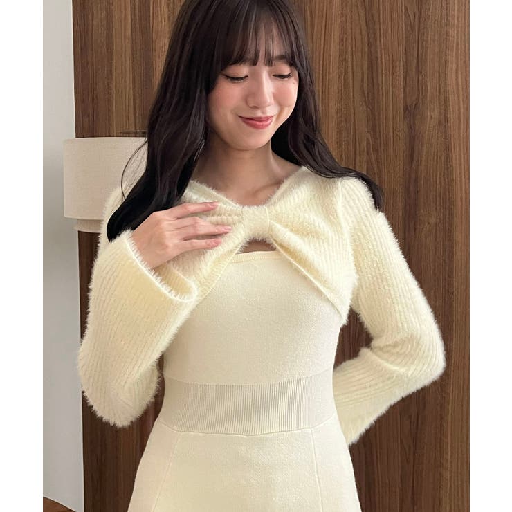 リボンボレロドッキングニットワンピ | MAJESTIC LEGON  | 詳細画像8 