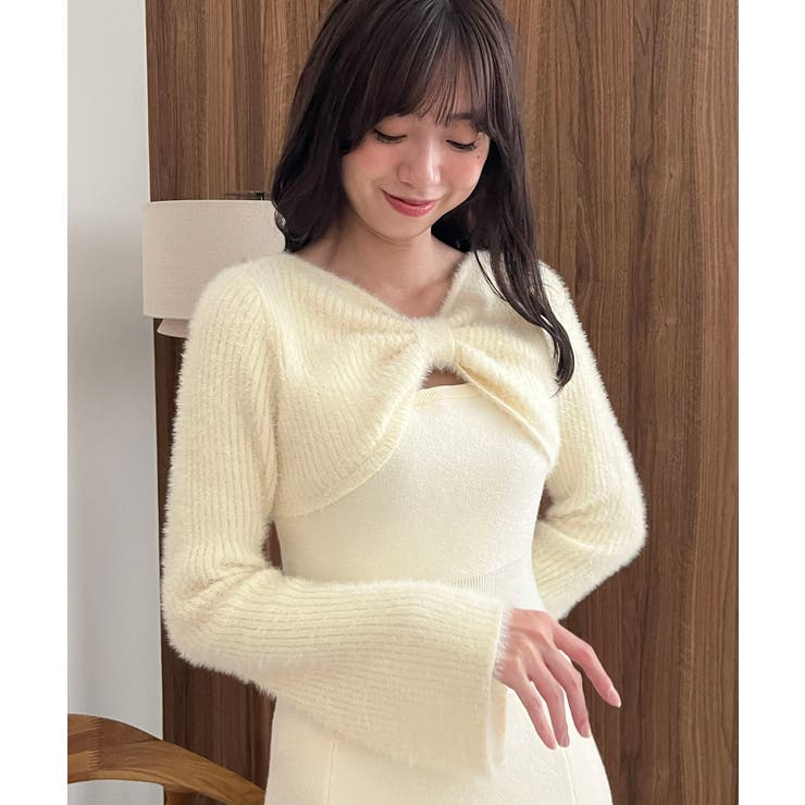 リボンボレロドッキングニットワンピ | MAJESTIC LEGON  | 詳細画像9 