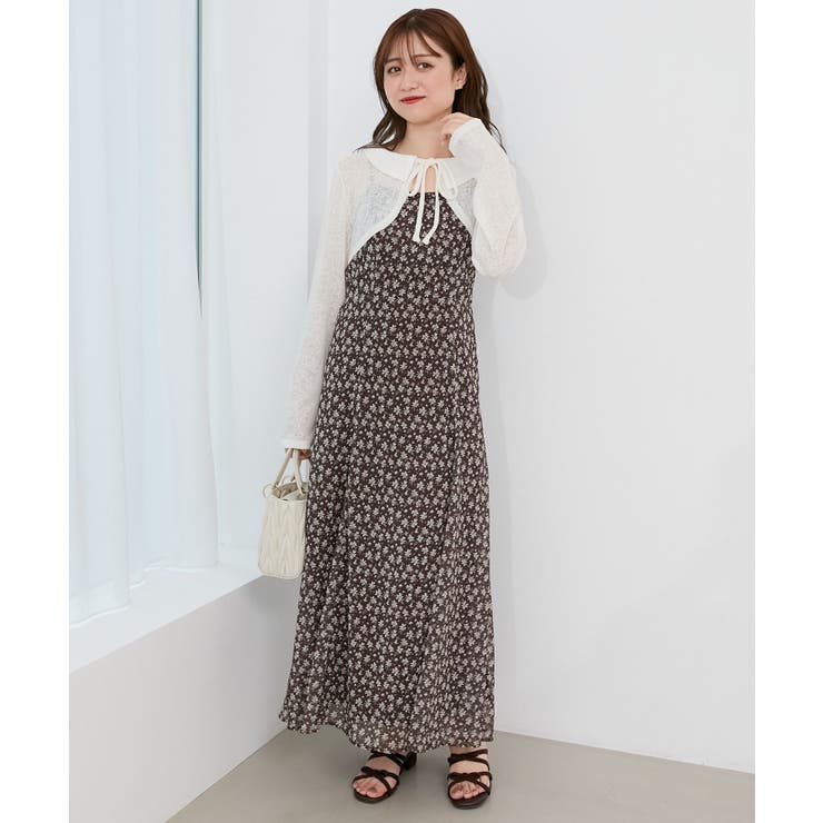 ブラウン柄 | ショートボレロセットキャミワンピース | MAJESTIC LEGON 