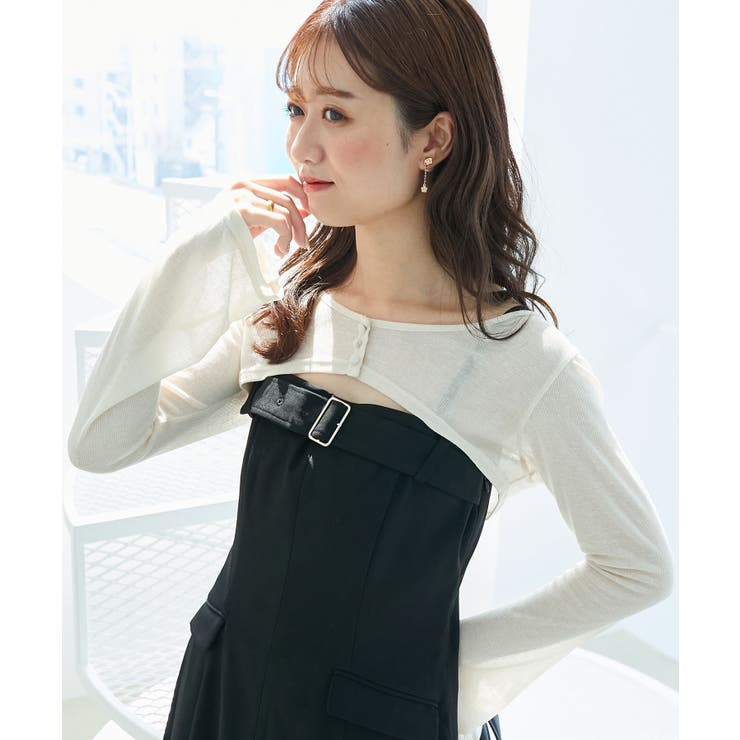 ブラック | デコルテオープンミニワンピセット | MAJESTIC LEGON 