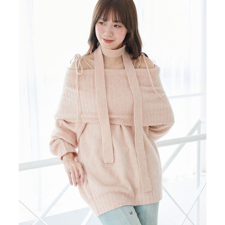 チョーカー付きオフショルミニワンピ | MAJESTIC LEGON  | 詳細画像12 