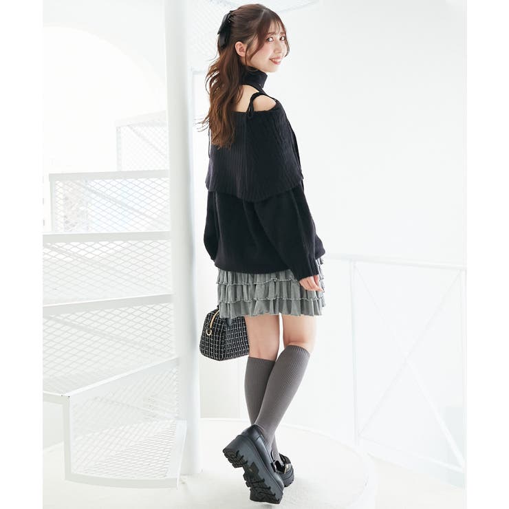 チョーカー付きオフショルミニワンピ | MAJESTIC LEGON  | 詳細画像19 