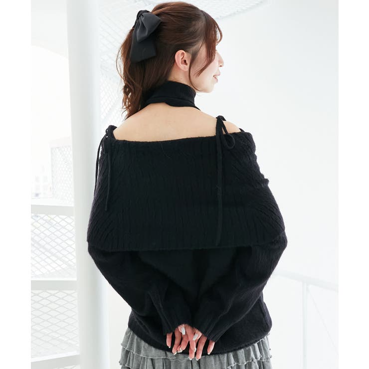 チョーカー付きオフショルミニワンピ | MAJESTIC LEGON  | 詳細画像22 