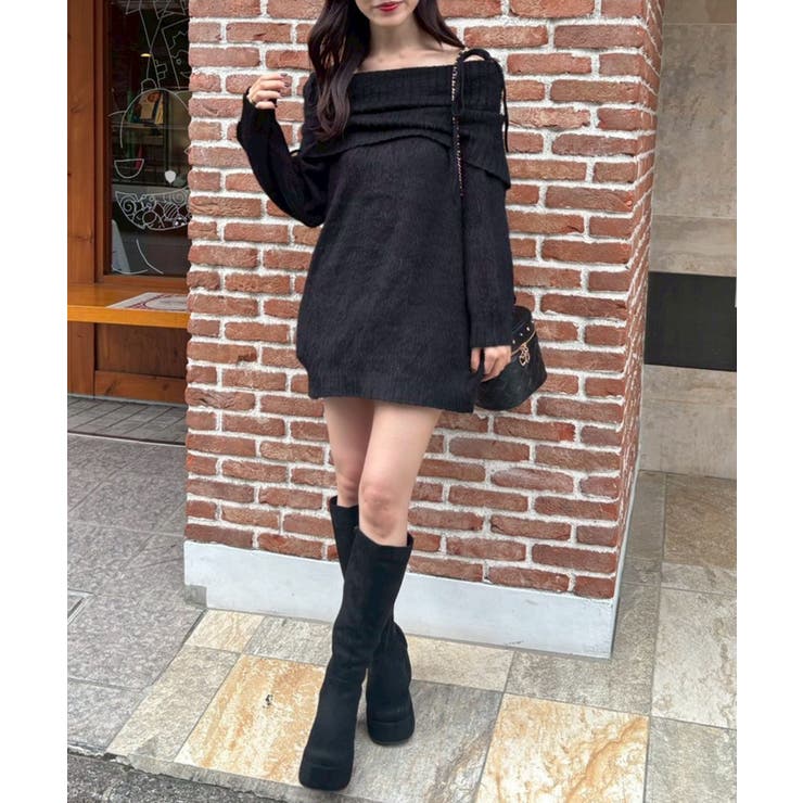 チョーカー付きオフショルミニワンピ | MAJESTIC LEGON  | 詳細画像29 