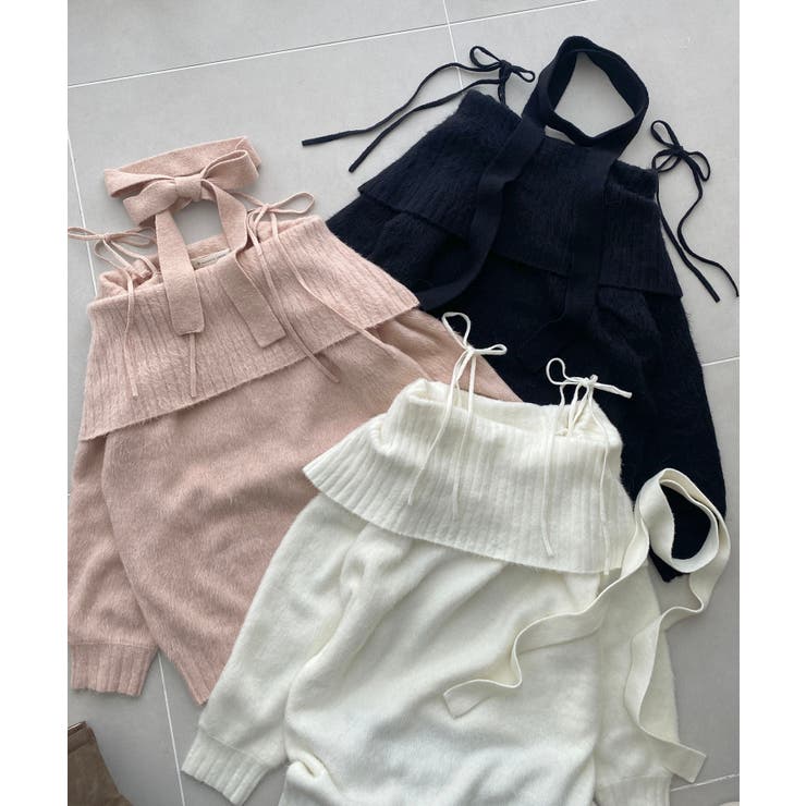 チョーカー付きオフショルミニワンピ | MAJESTIC LEGON  | 詳細画像31 