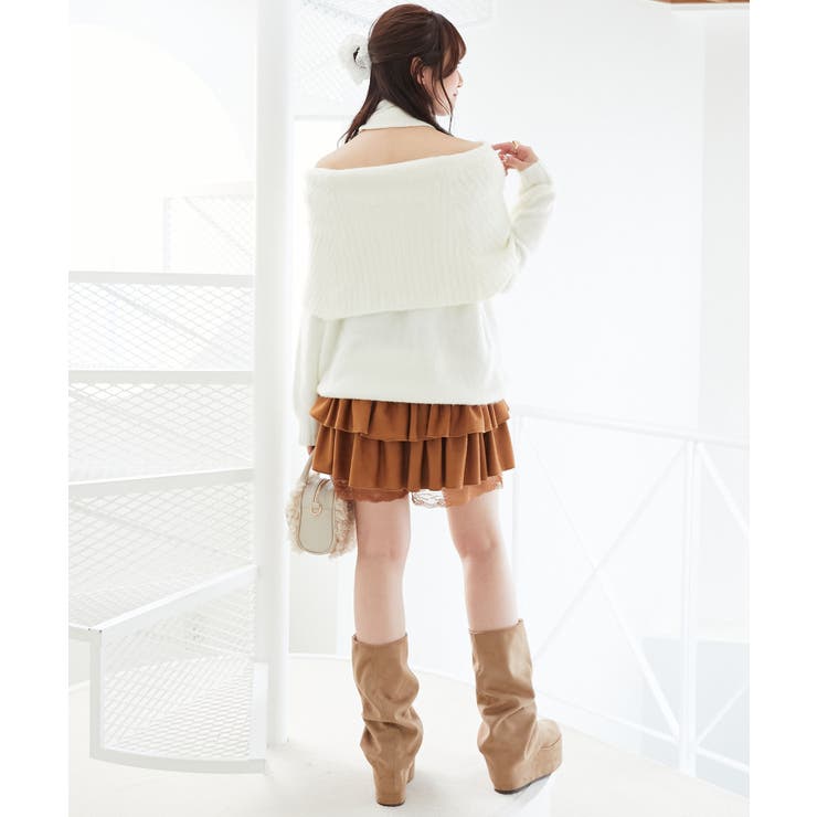 チョーカー付きオフショルミニワンピ | MAJESTIC LEGON  | 詳細画像4 