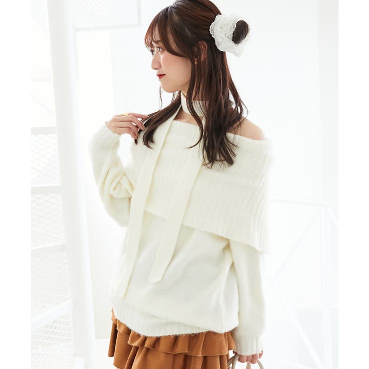 チョーカー付きオフショルミニワンピ | MAJESTIC LEGON  | 詳細画像6 