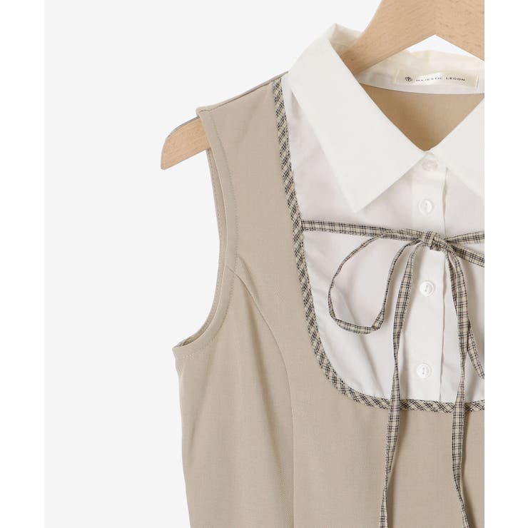 ドッキングノースリーブミニワンピース | MAJESTIC LEGON  | 詳細画像25