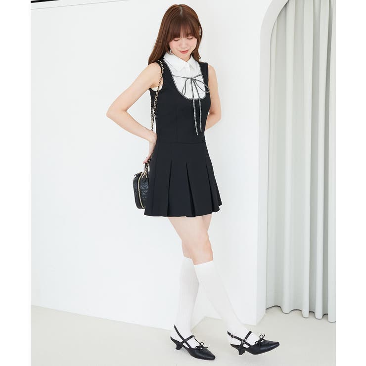 ドッキングノースリーブミニワンピース | MAJESTIC LEGON  | 詳細画像3