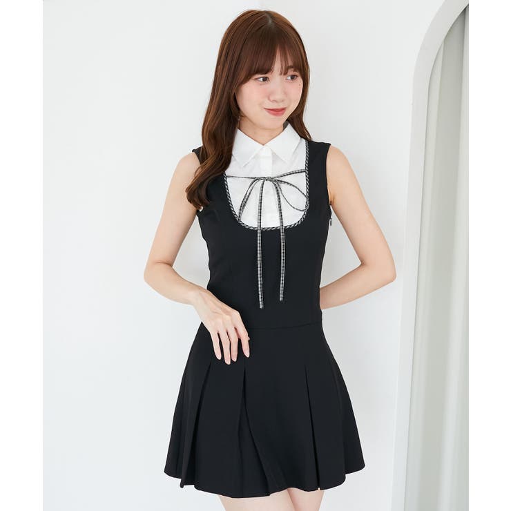 ドッキングノースリーブミニワンピース | MAJESTIC LEGON  | 詳細画像5