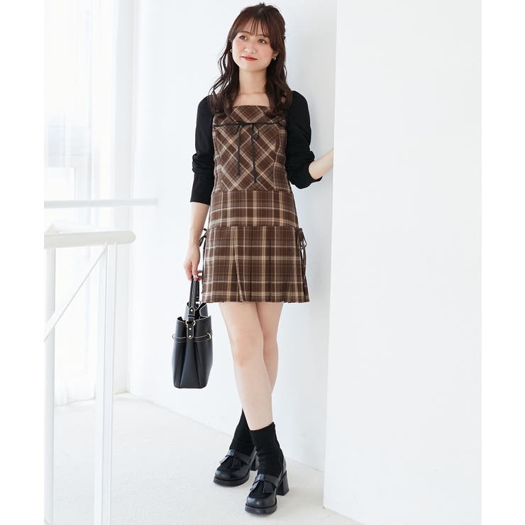 ドッキングプリーツミニワンピ | MAJESTIC LEGON  | 詳細画像10 