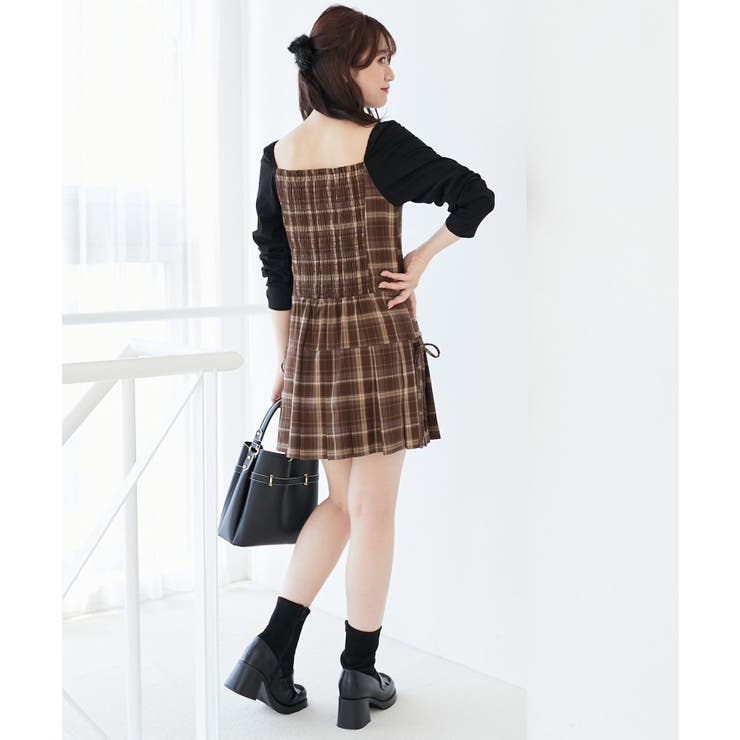 ドッキングプリーツミニワンピ | MAJESTIC LEGON  | 詳細画像12 