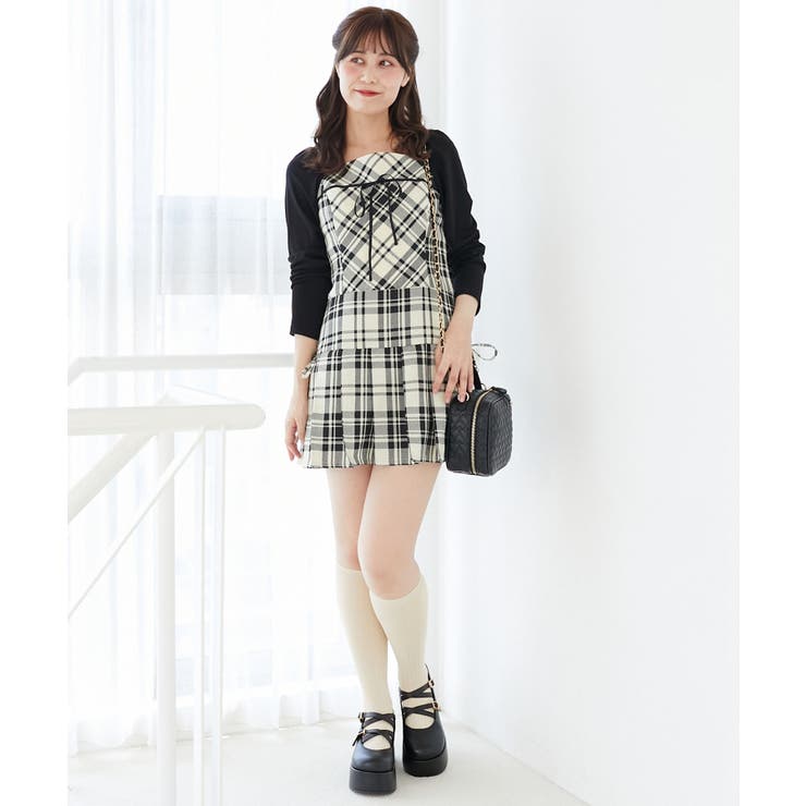 ドッキングプリーツミニワンピ | MAJESTIC LEGON  | 詳細画像3 