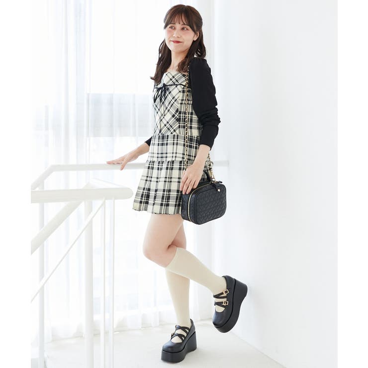 ドッキングプリーツミニワンピ | MAJESTIC LEGON  | 詳細画像4 