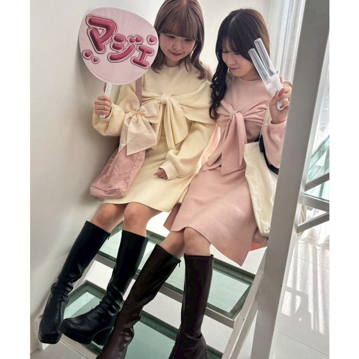 ビジューリボンニットミニワンピース | MAJESTIC LEGON  | 詳細画像16 