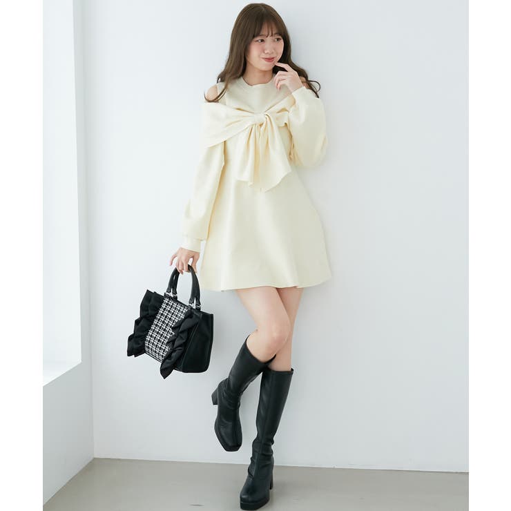 ビジューリボンニットミニワンピース | MAJESTIC LEGON  | 詳細画像20 