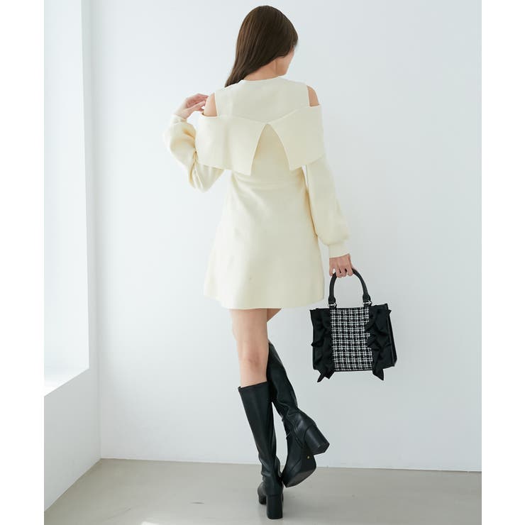 ビジューリボンニットミニワンピース | MAJESTIC LEGON  | 詳細画像22 