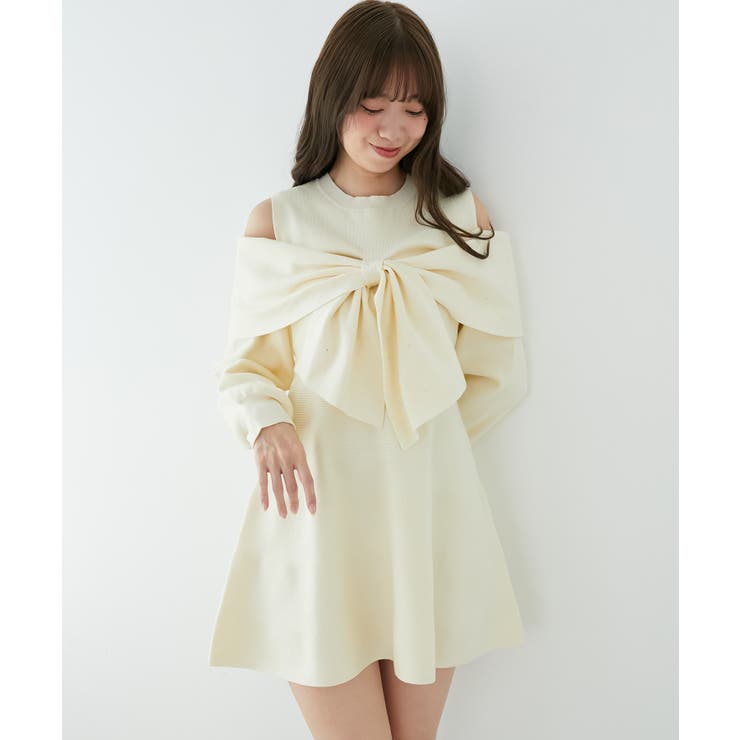 ビジューリボンニットミニワンピース | MAJESTIC LEGON  | 詳細画像23 