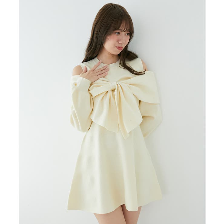 ビジューリボンニットミニワンピース | MAJESTIC LEGON  | 詳細画像24 