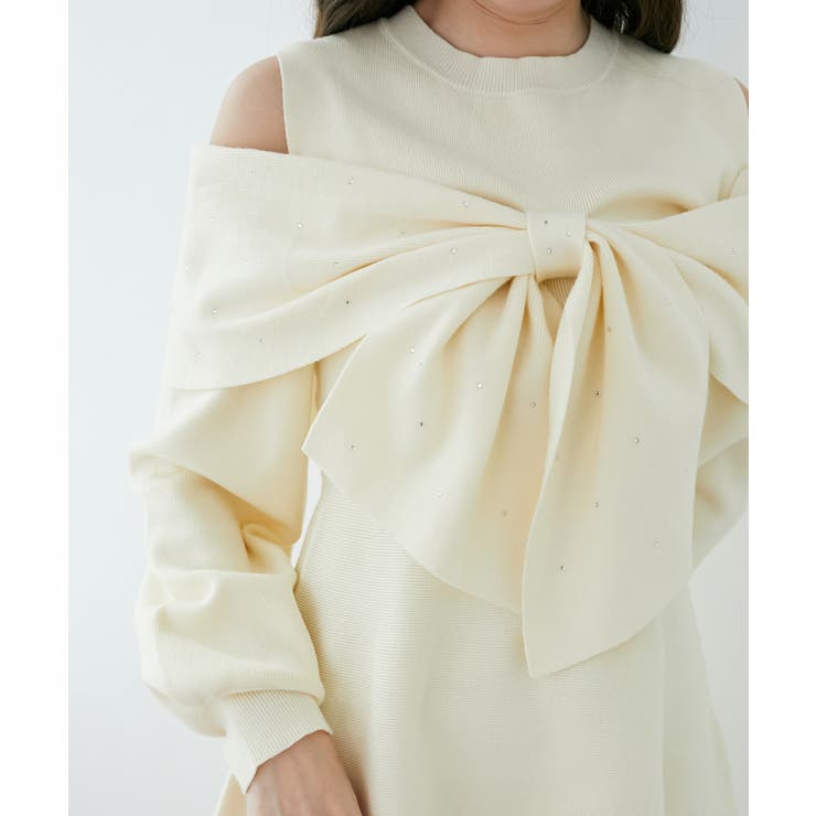 ビジューリボンニットミニワンピース | MAJESTIC LEGON  | 詳細画像26 