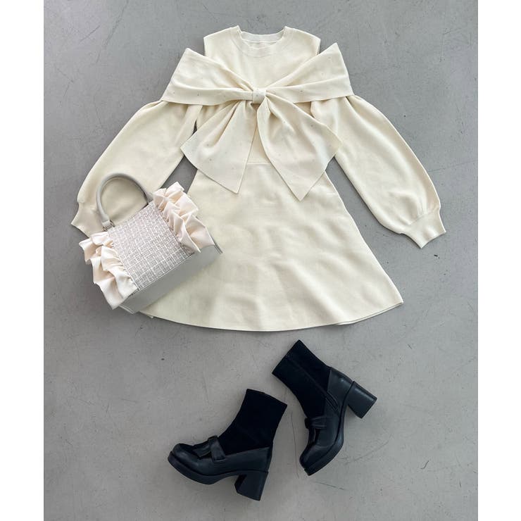 ビジューリボンニットミニワンピース | MAJESTIC LEGON  | 詳細画像27 