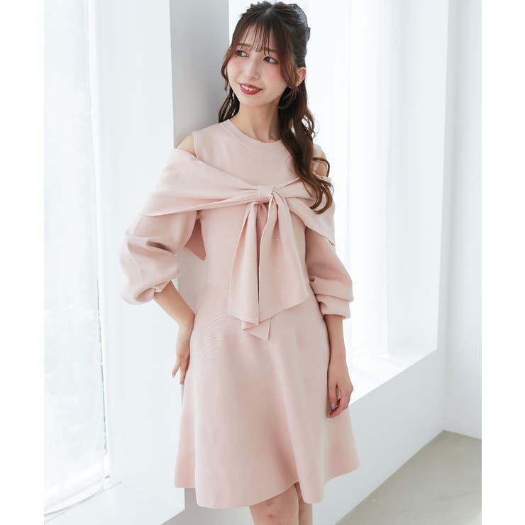 ビジューリボンニットミニワンピース | MAJESTIC LEGON  | 詳細画像31 