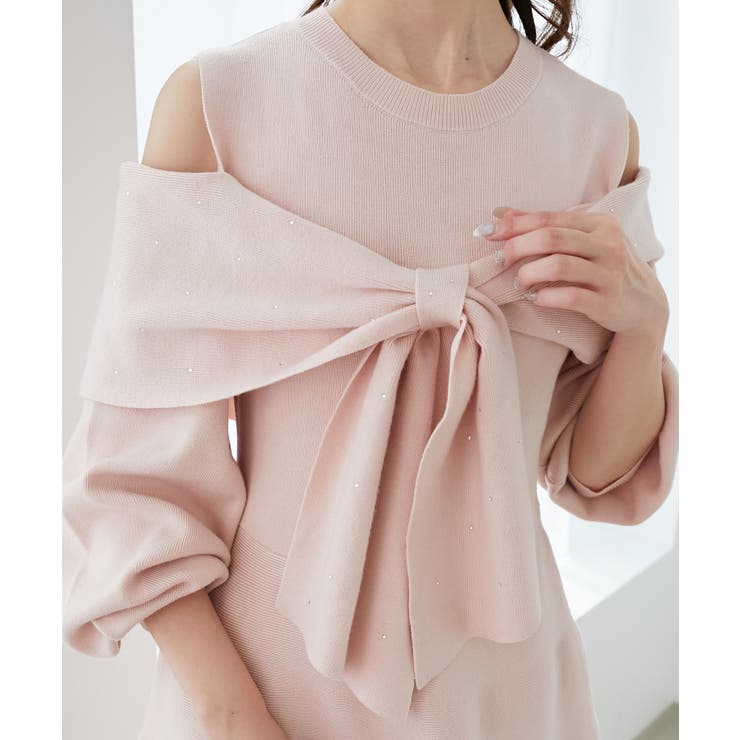 ビジューリボンニットミニワンピース | MAJESTIC LEGON  | 詳細画像34 